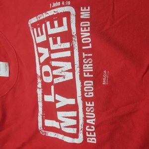 Red I love my wife tshirt